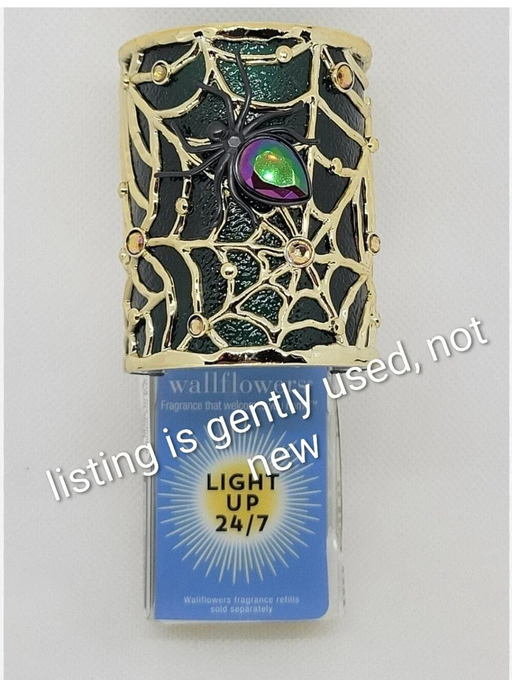 Bath & Body Works Spider Web Gem Nightlight Halloween Wallflower Plug In - Picture 3 of 8